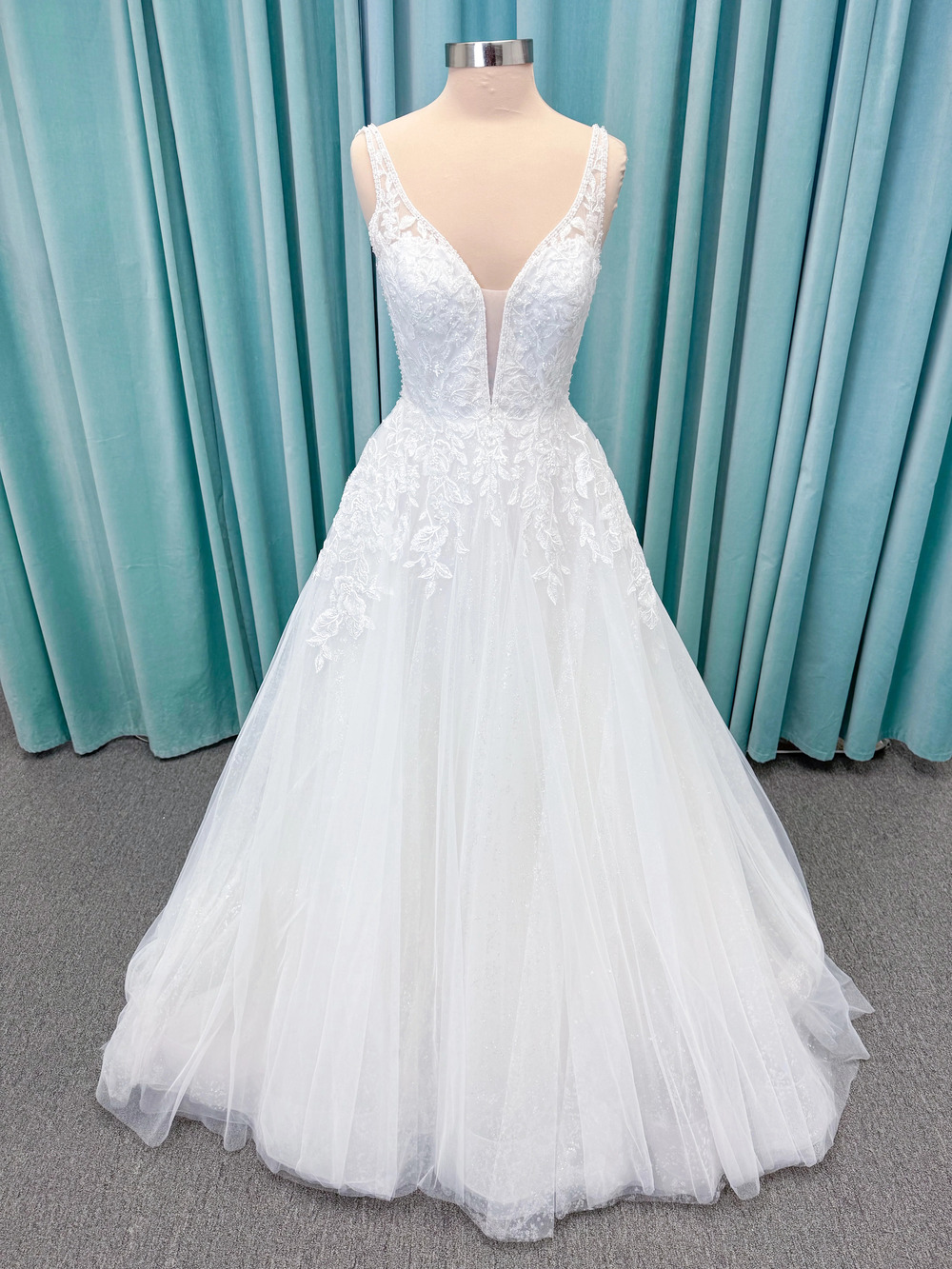 Morilee Style 1010021 Myrtha A-Line with Plunging V-Neckline and Sheer Back
